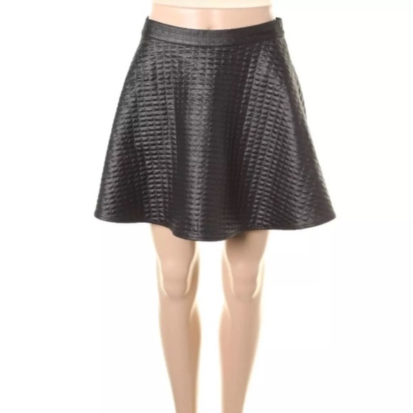 happening in the present Dresses & Skirts - NWT⭐️H.I.P.Black Quilted Mini A-Line Skirt